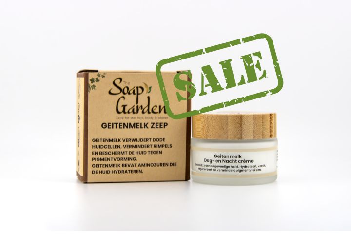 Natuurlijke geitenmelk zeep en crème voor de gevoelige huid