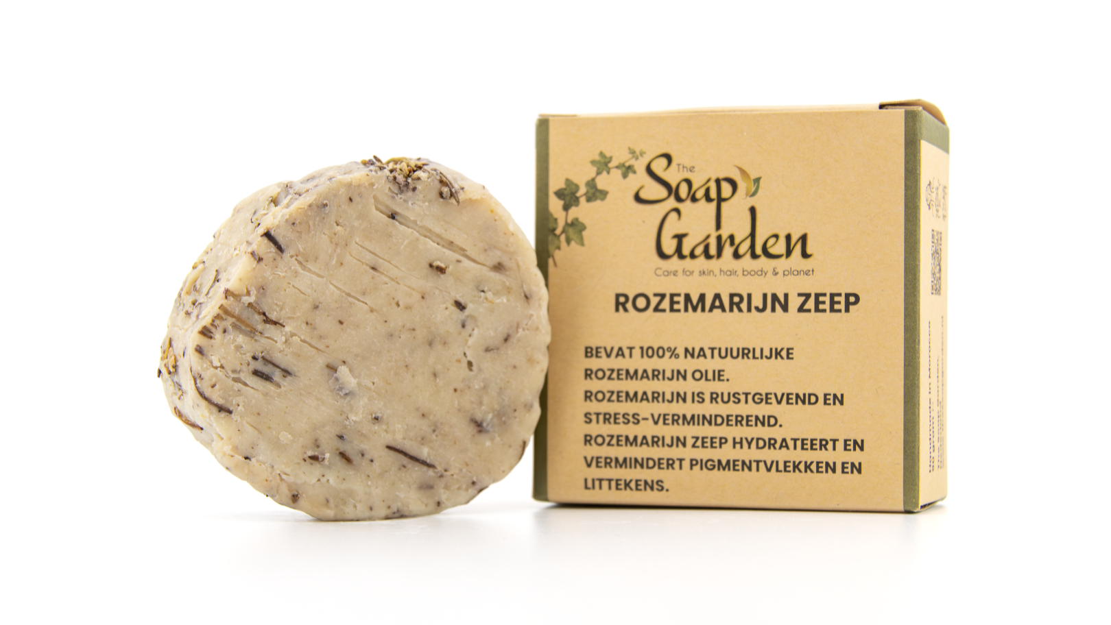 Rozemarijn zeep – natuurlijke handgemaakte zeep met etherische olie voor een frisse, zuiverende reiniging.