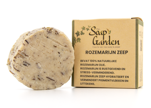 Rozemarijn zeep – natuurlijke handgemaakte zeep met etherische olie voor een frisse, zuiverende reiniging.