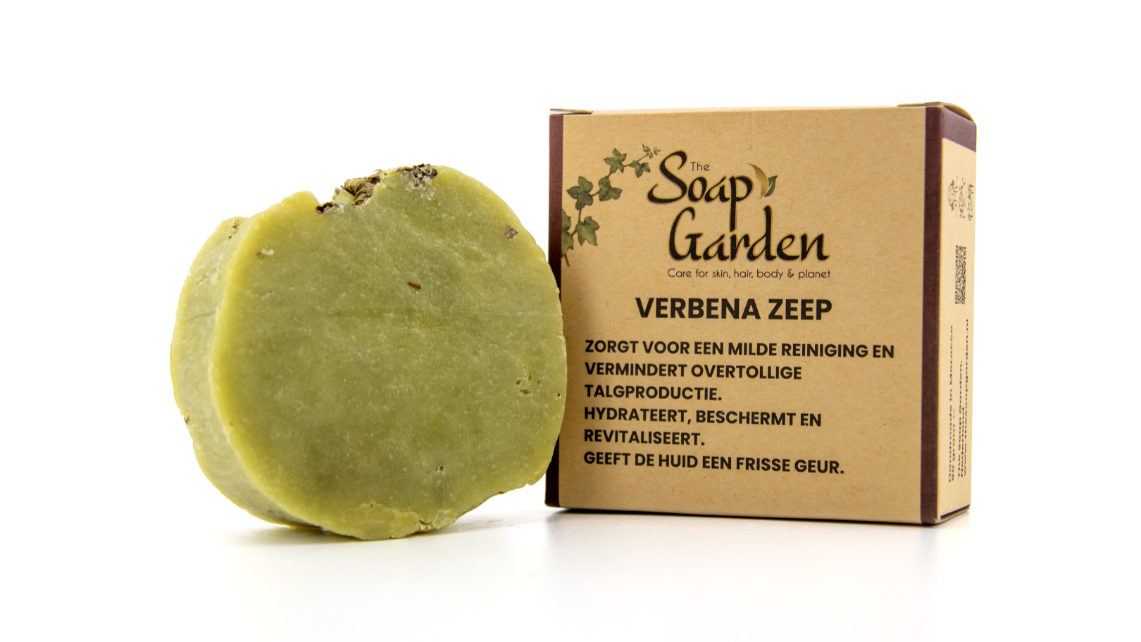 Verbena zeep – natuurlijke handgemaakte zeep met citroenverbena voor een frisse, zachte huid".