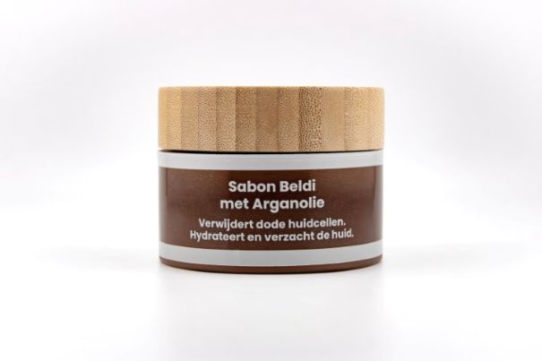 Marokkaanse zwarte zeep (Sabon Beldi) met Arganolie