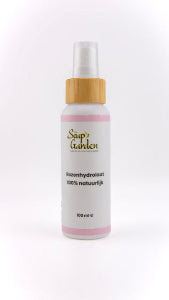 Rozenhydrolaat – natuurlijke toner met rozenwater voor een kalme, frisse en gehydrateerde huid. 