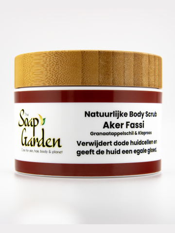 Bodyscrub met Aker Fassi – natuurlijke glans en verzorging dankzij Marokkaanse granaatappel en rozenblaadjes