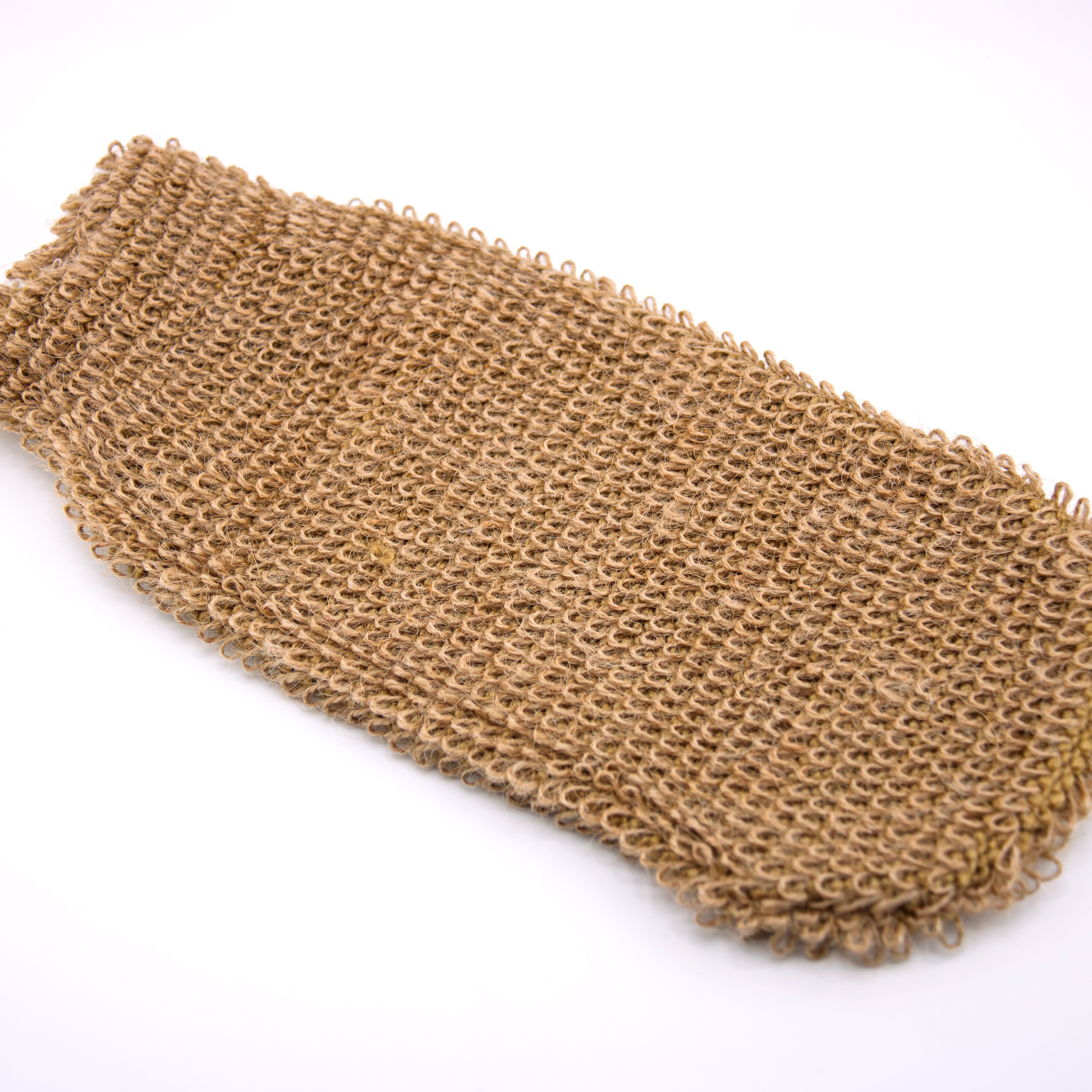 Sisal scrubhandschoen – natuurlijke exfoliatiehandschoen voor een gladde, zachte huid